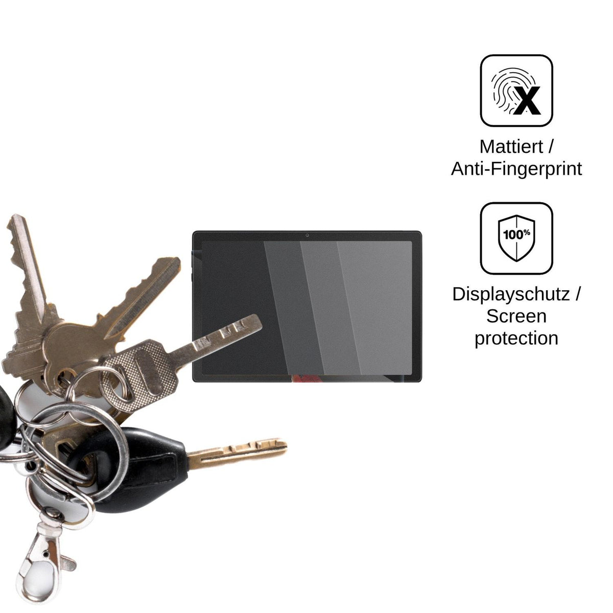 Blickschutzfolie für Yicty Android 14 Tablet 10,1 Zoll matt Schutzfolie Privacy
