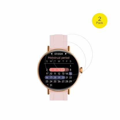 YoeverSmartwatch 1.27 Zoll mit aufgebrachter dipos Displayschutzfolie, glasklare Darstellung ohne Einschränkungen