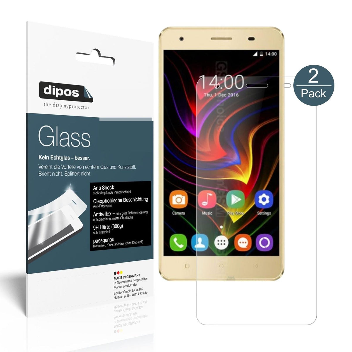 1x 9H Schutzfolie matt für Oukitel C5 Pro Panzerfolie