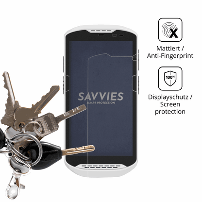 dipos Displayschutz für Zebra TC57ax, mattierte Oberfläche, Blickschutzfilter und perfekter Passform