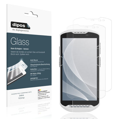 Matte Displayschutzfolie von dipos passend für Zebra TC57ax, 9H kratzfest und blasenfrei montiert