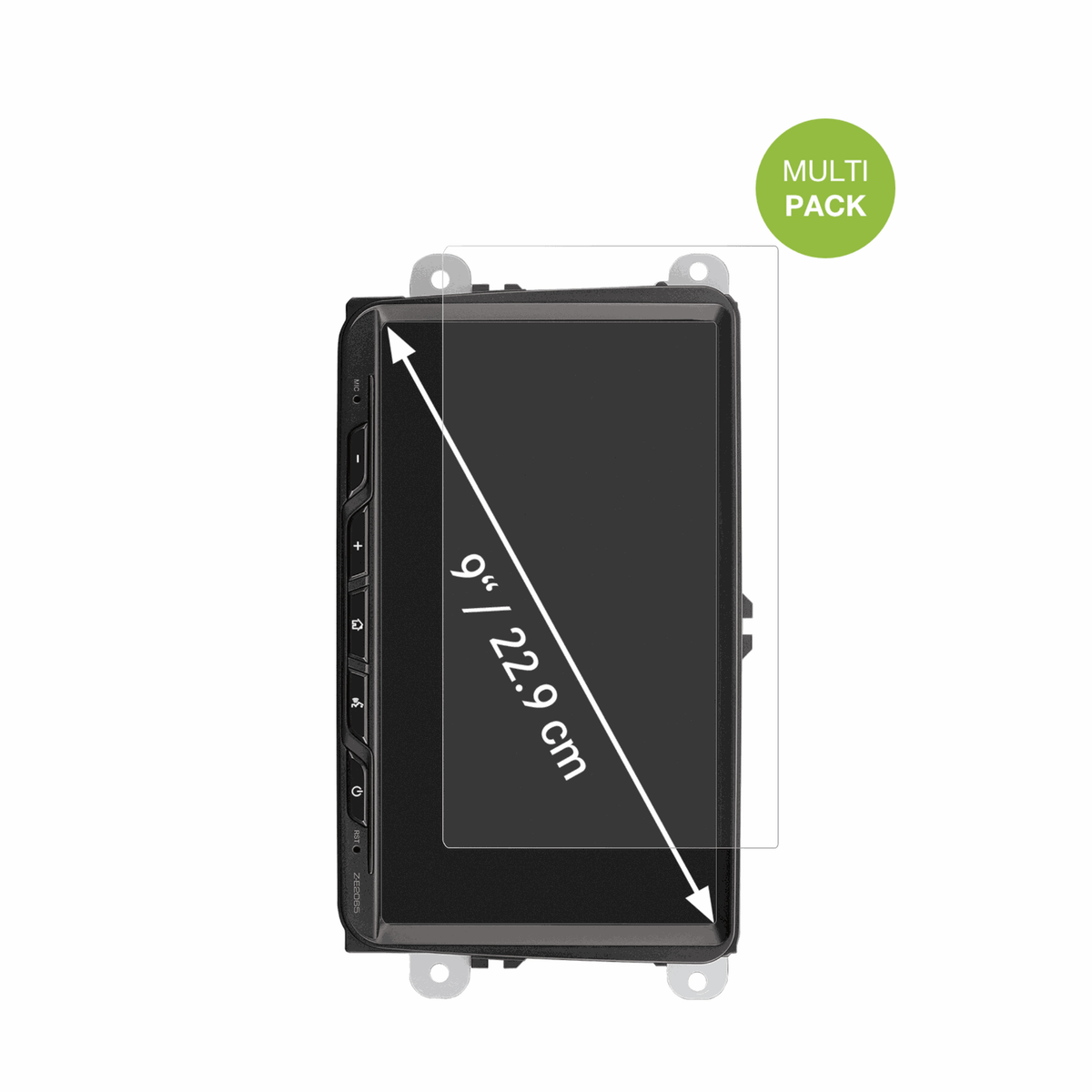 ZenecZ-E2065 mit aufgebrachter dipos Displayschutzfolie, die lästige Fingerabdrücke minimiert