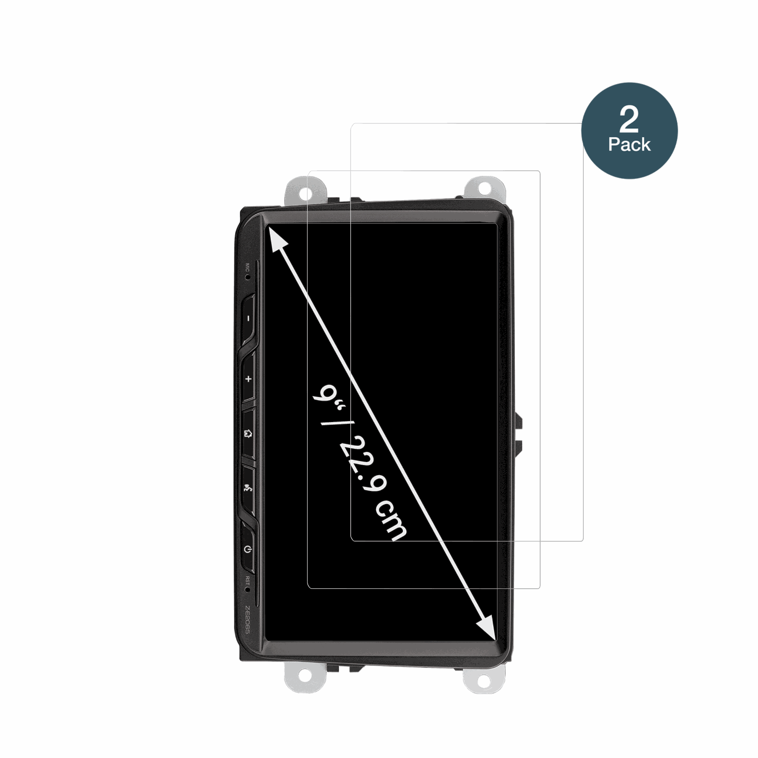 ZenecZ-E2065 mit aufgebrachter dipos Flex Schutzfolie, glasklare Darstellung ohne Einschränkungen