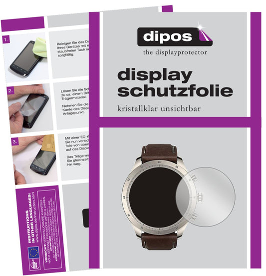 Klare Displayschutzfolie von dipos passend für Zepp Z Smartwatch, präziser Zuschnitt und blasenfrei montiert