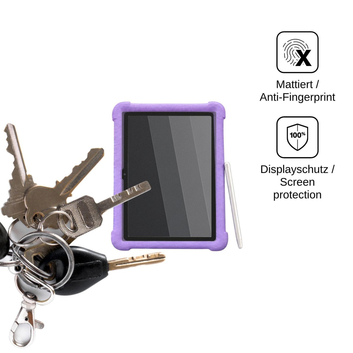 Blickschutzfolie für ZONKO Kinder Tablet 10 matt Schutzfolie Privacy