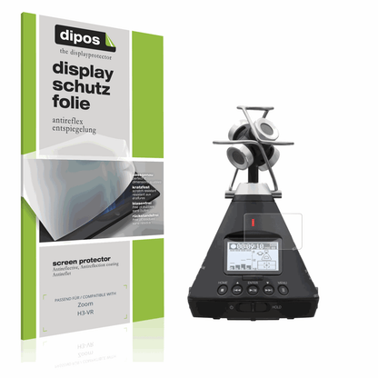 Matte Displayschutzfolie von dipos passend für Zoom H3-VR, präziser Zuschnitt und blasenfrei montiert