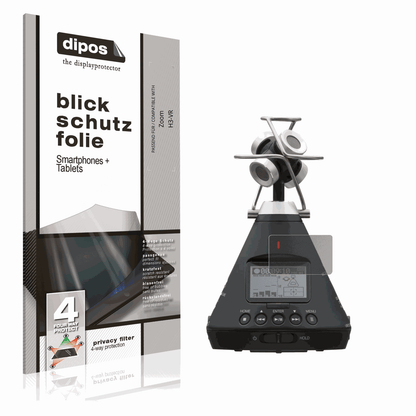 Blickschutzfolie von dipos passend für Zoom H3-VR, präziser Zuschnitt und blasenfrei montiert