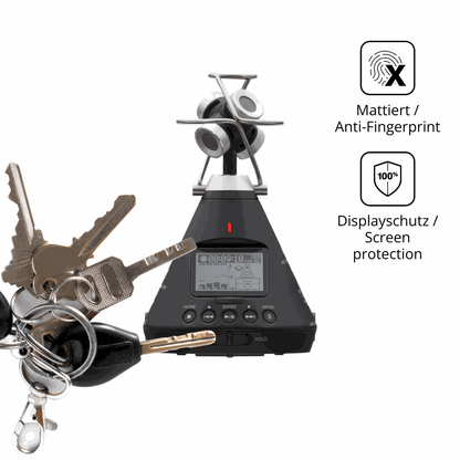 dipos Displayschutz für Zoom H3-VR, mattierte Oberfläche, Blickschutzfilter und perfekter Passform