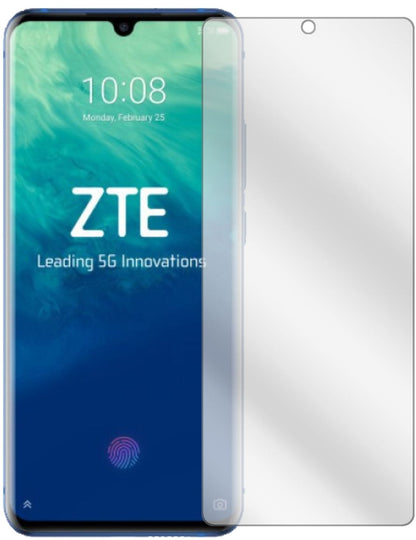 ZTEAxon 10s Pro 5G mit aufgebrachter dipos Displayschutzfolie, glasklare Darstellung ohne Einschränkungen