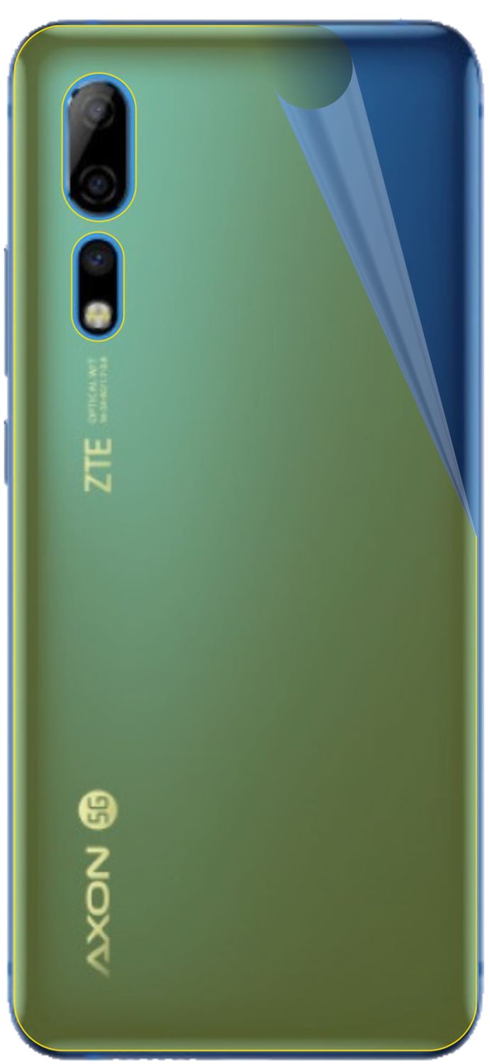 3x 3D Full Cover Schutzfolie für ZTE Axon 10s Pro Rückseite