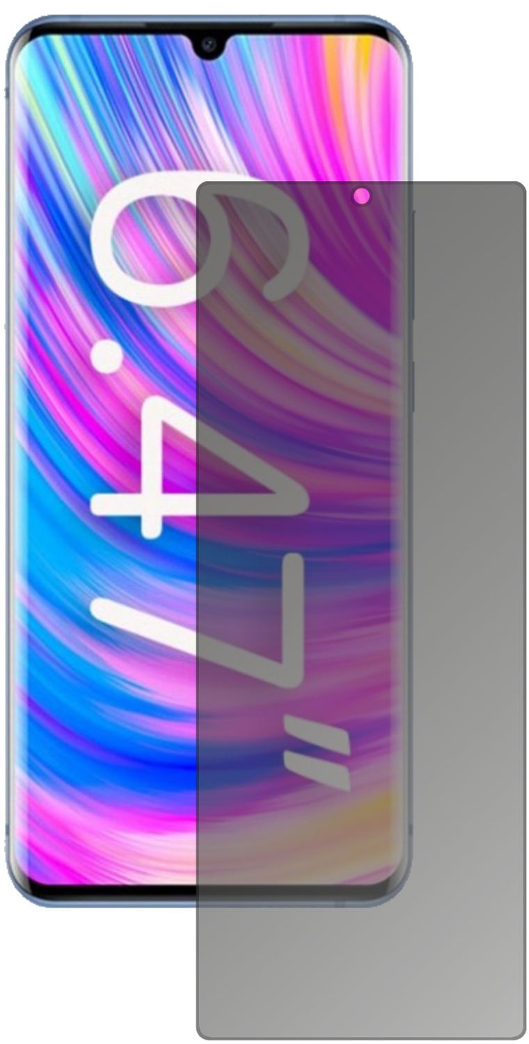 ZTEBlade 20 Pro 5G mit aufgebrachtem dipos Displayschutz, der seitliche Einblicke blockiert