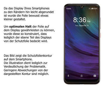 Dünne und klare Folie passend zugeschnitten für ZTE Blade A7 Prime