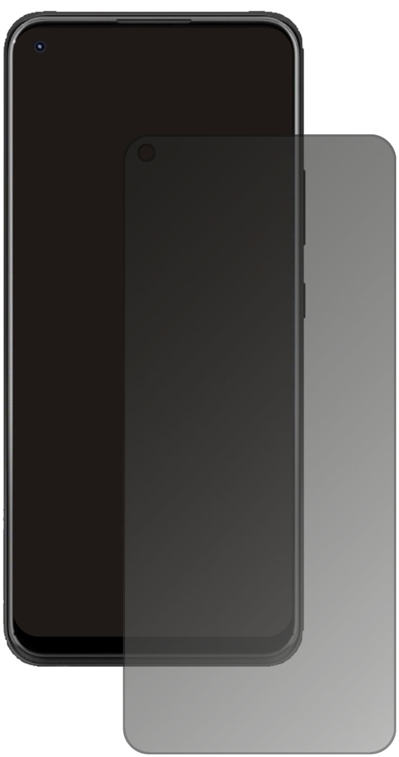 ZTEBlade X1 5G mit aufgebrachtem dipos Displayschutz, der seitliche Einblicke blockiert