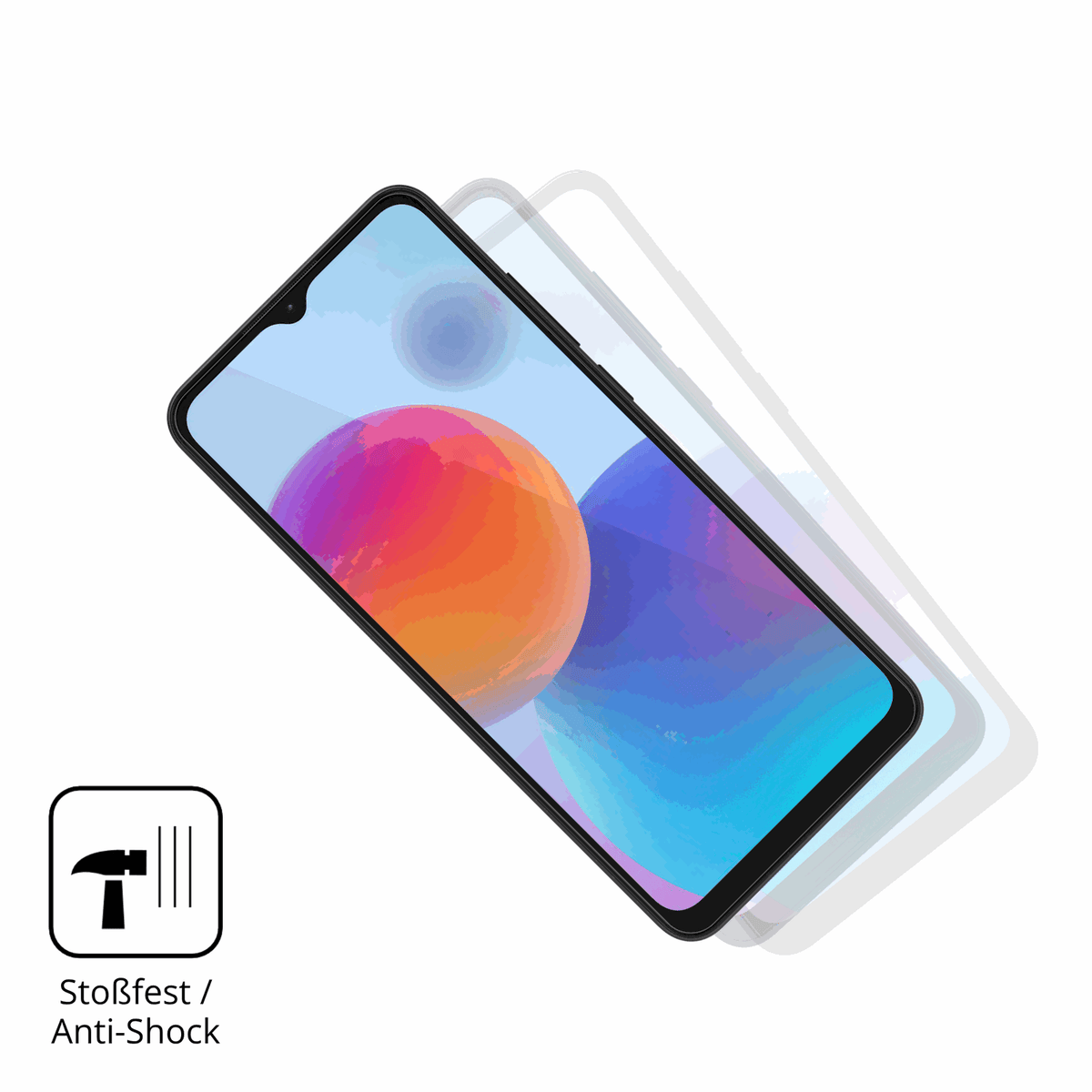 Schutz gegen Kratzer auf dem ZTE Optus X Pro 2 5G Glas durch Schlüssel, Stöße gegen die Tischkante oder Stürze